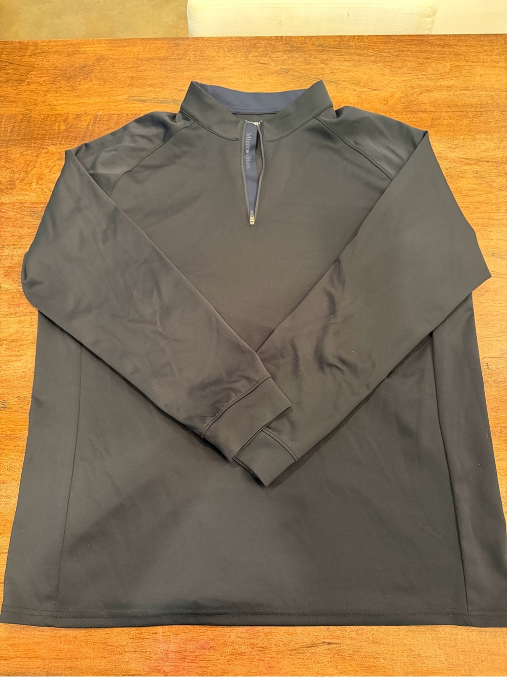 Mizzen + Main Black Quarter-Zip Performance Pullover